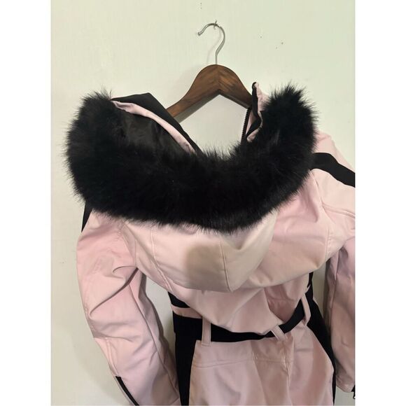 HOTIAN Women’s One Piece Ski Snowboarding Suit Slim Fit Waterproof Size S Pink - Picture 6 of 7